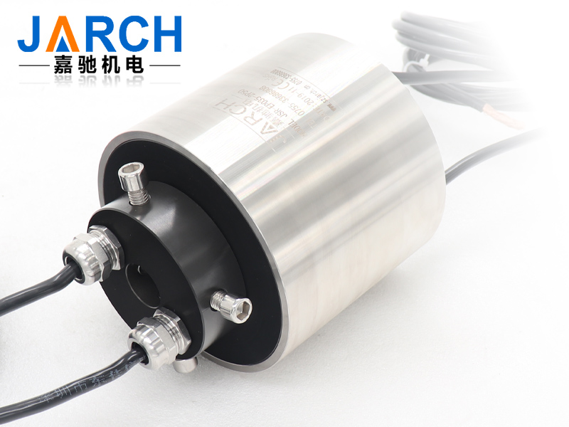 导电滑环与机器人的配合被广泛的应用于自动化产线导电滑环可以过液压油吗？什么是液压滑环